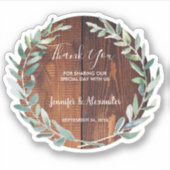 水素朴色の葉木はありがとう結婚。 シール (正面)