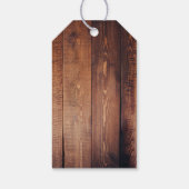 水素朴色の葉木材結婚の感謝 ギフトタグ (裏面)