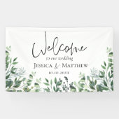 水素朴色の葉結婚のバナー 横断幕 (横)