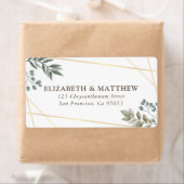 水素朴色の葉結婚の出荷 ラベル (インサイチュ)