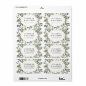 水素朴色の葉結婚の出荷 ラベル (フルシート)