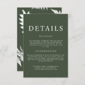 水素朴色の野生のファ結婚ーン詳細 エンクロージャーカード (正面/裏面)