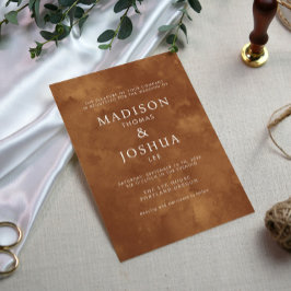 水素朴色の野生の緑の結婚シダ 招待状