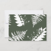 水素朴色の野生結婚の親切な応答 出欠カード (裏面)