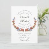 水素朴色の野結婚花 招待状 (スタンド正面)