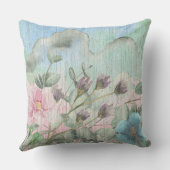 水素朴色の野花 クッション (裏面)