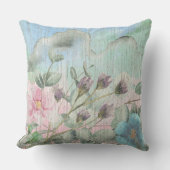 水素朴色の野花 クッション (正面)