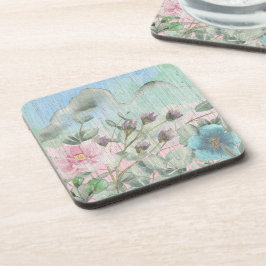 水素朴色の野花 コースター