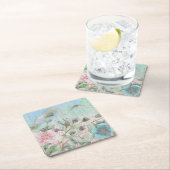 水素朴色の野花 スクエアペーパーコースター (インサイチュ)