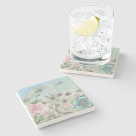 水素朴色の野花 ストーンコースター