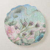 水素朴色の野花 ラウンドクッション (裏面)