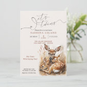 水素朴色の鹿とツインの子鹿 招待状 (スタンド正面)