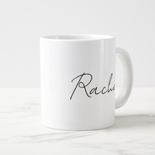 水素朴色の鹿と植物のクリスマス ジャンボコーヒーマグカップ (正面右)