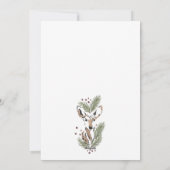 水素朴色の鹿の暖かい冬の願い シーズンカード (裏面)