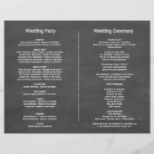 水素朴色ひまわりチョーク結婚式 プログラム チラシ (裏面)