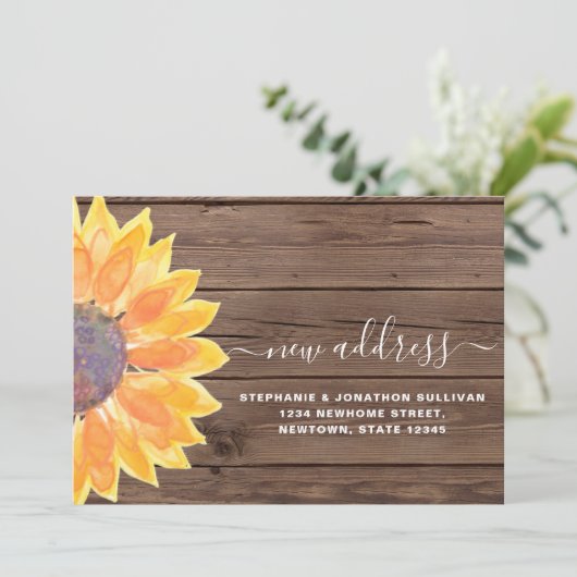 水素朴色ひまわりバーンドウッドニューアドレス 案内状 (スタンド正面)