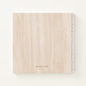 水素朴色ひまわりフローラウッドモノグラム ノートブック (裏面)