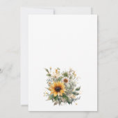 水素朴色ひまわりフローラ国結婚式 招待状 (裏面)