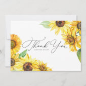 水素朴色ひまわりフローラ結婚ズ サンキューカード (正面)