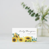 水素朴色ひまわり及びユーカリフローラ 名刺 (スタンド正面)