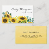 水素朴色ひまわり及びユーカリフローラ 名刺 (正面/裏面)