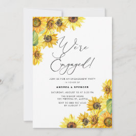 水素朴色ひまわり婚約パーティ 招待状