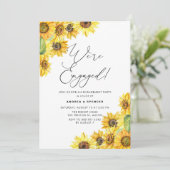 水素朴色ひまわり婚約パーティ 招待状 (スタンド正面)