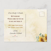 水素朴色ひまわり新しいホームムービング 案内ポストカード (裏面)