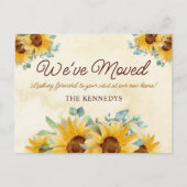 水素朴色ひまわり新しいホームムービング 案内ポストカード (正面)
