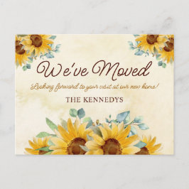 水素朴色ひまわり新しいホームムービング 案内ポストカード
