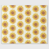 水素朴色ひまわり模様ファームハウス ラッピングペーパー (フラット)