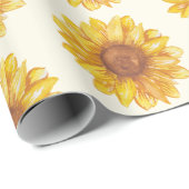 水素朴色ひまわり模様ファームハウス ラッピングペーパー (ロールコーナー)