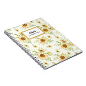 水素朴色ひまわり模様擬人化 ノートブック (右側)