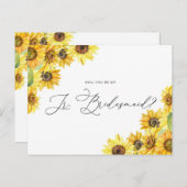 水素朴色ひまわり私のJr.ブライドメイド ポストカード (正面/裏面)