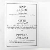 水素朴色ひまわり秋の結婚式三折 三つ折り招待状 (内部最初)