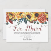 水素朴色ひまわり移動した移動 案内状 (正面)