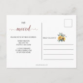 水素朴色ひまわり移動 案内ポストカード (裏面)