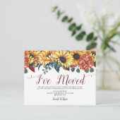 水素朴色ひまわり移動 案内ポストカード (スタンド正面)