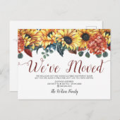 水素朴色ひまわり移動 案内ポストカード (正面/裏面)