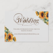 水素朴色ひまわり結婚のウェブサイト エンクロージャーカード (正面)