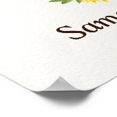 水素朴色ひまわり結婚の歓迎パーティー ポスター (角)