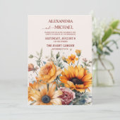 水素朴色ひまわり結婚の 招待状 (スタンド正面)