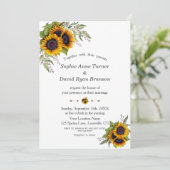 水素朴色ひまわり結婚コーナー 招待状 (スタンド正面)