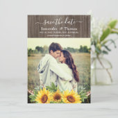 水素朴色ひまわり結婚式の日付を保存 (スタンド正面)