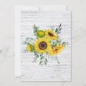 水素朴色ひまわり誕生日パーティー 招待状 (裏面)