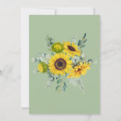 水素朴色ひまわり誕生日パーティー 招待状 (裏面)