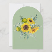 水素朴色ひまわり誕生日パーティー 招待状 (裏面)