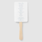 水素朴色ほこりっぽい青自然リーフ結婚ズ ハンドファン (裏面)