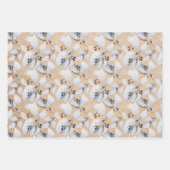 水素朴色ほこり青葉冬 ラッピングペーパーシート (正面3)