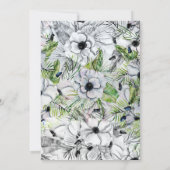 水素朴色アイスブルーフローラホワイト結婚ズ 招待状 (裏面)